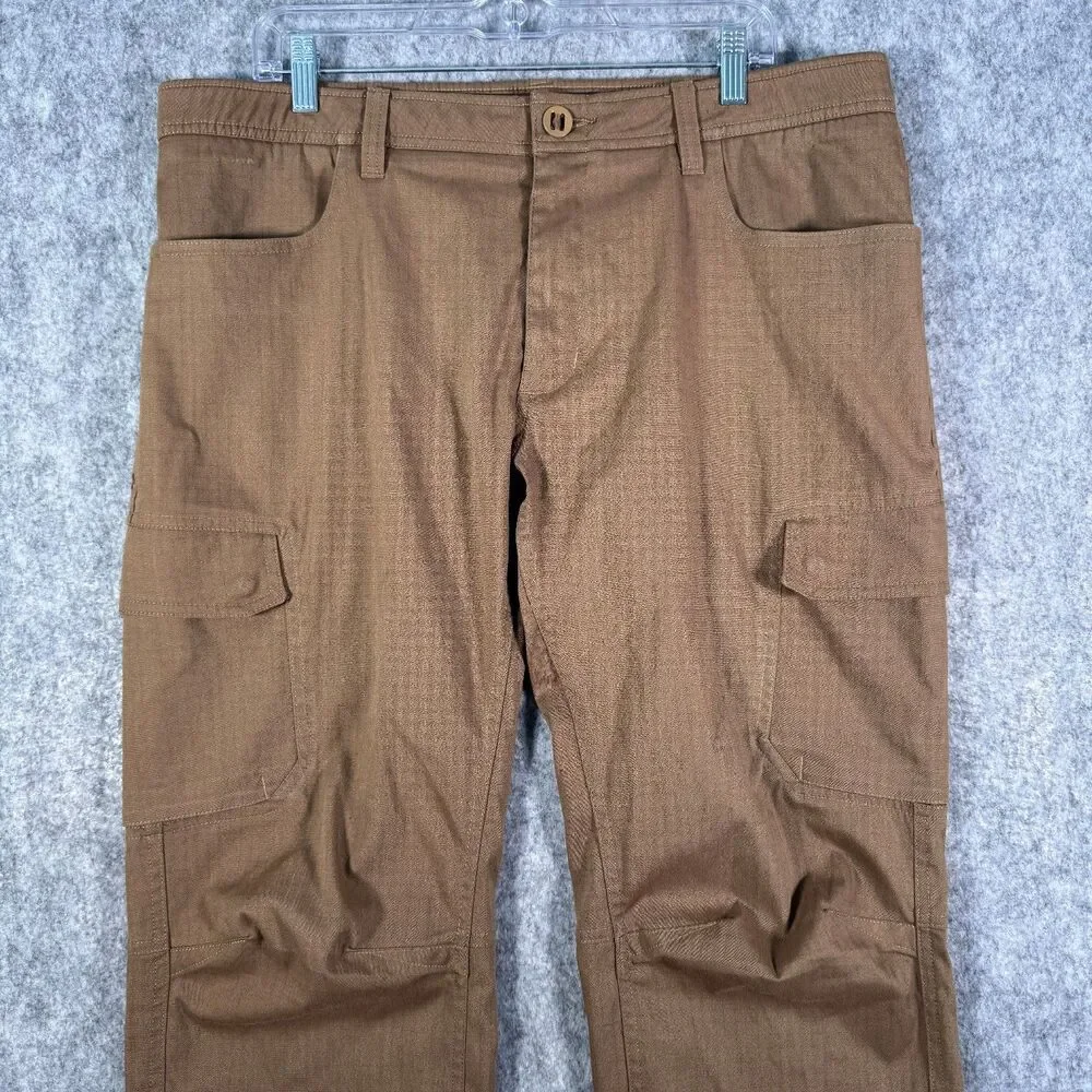 Underarmour Storm Cargo Pants Mens 38x32 Brown Straight Ripstop Outdoor Hiking